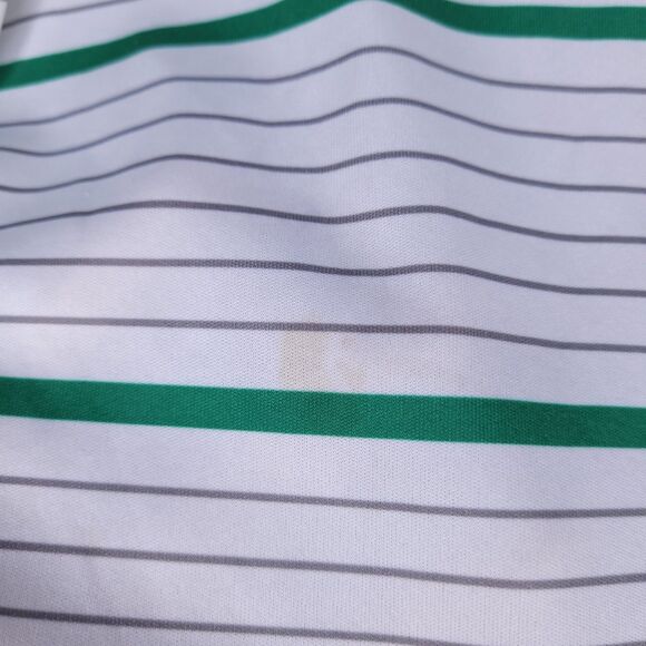 Oakley Polo Shirt Mens XL Striped Green, White Hydrolix Performance - Picture 7 of 14